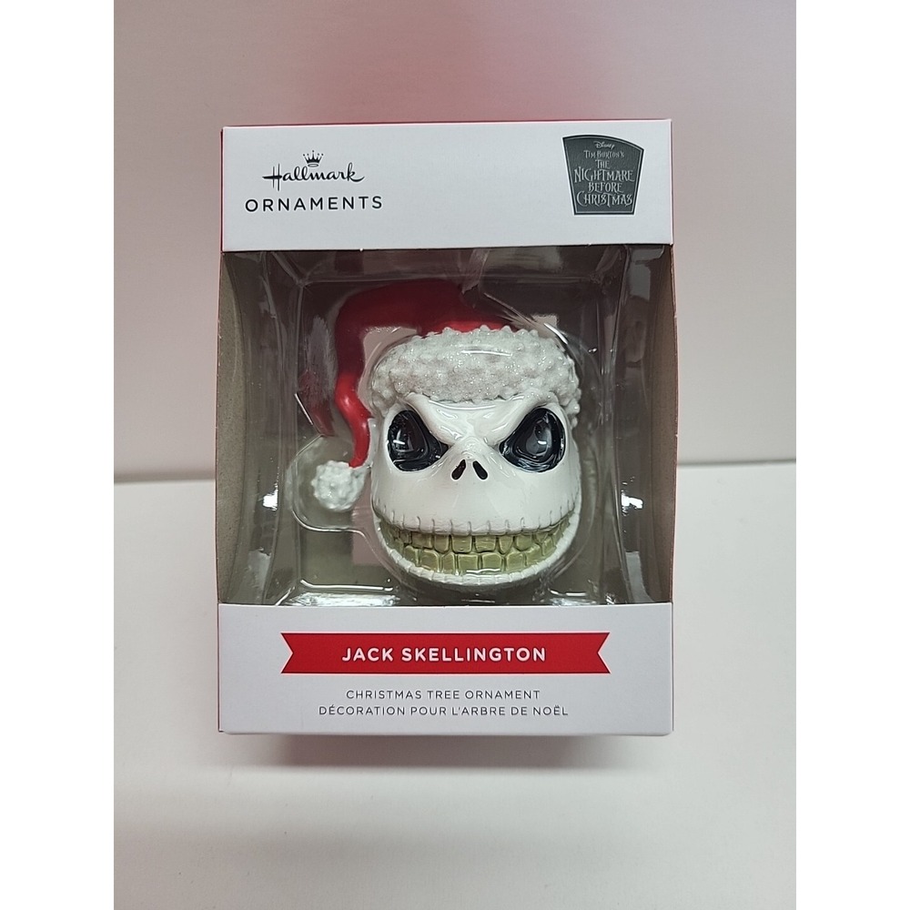 Hallmark Ornament Jack Skellington Nightmare Before Christmas Head Santa‎ Hat